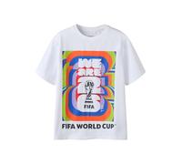 NAME IT T-Shirt 'FIFA World Cup' bleu / vert clair / orange foncé / blanc, Taille 134-140
