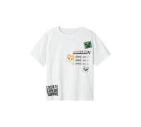 NAME IT T-Shirt 'Jafar Minecraft' vert / orange clair / noir / blanc, Taille 122-128
