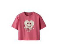 NAME IT T-Shirt 'NKFKaren' beige foncé / rose / blanc, Taille 158-164