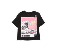 NAME IT T-Shirt 'NKFMYDA HOKUSAI' jaune clair / rose clair / noir / blanc, Taille 122-128