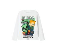 NAME IT T-Shirt 'NKMac Minecraft' vert / orange / noir / blanc, Taille 134-140