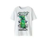 NAME IT T-Shirt 'NKMDI MINECRAFT' vert / pomme / noir / blanc, Taille 122-128