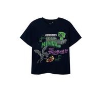 NAME IT T-Shirt 'NKMJahi Minecraft' marine / gris / vert / blanc, Taille 116