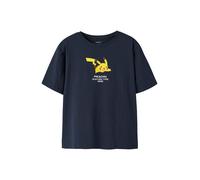 NAME IT T-Shirt 'NKMJyk Pokemon' bleu foncé / marron / jaune / blanc, Taille 146-152