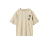 NAME IT T-Shirt 'NKMKane' beige clair / anthracite / rouge orangé / blanc, Taille 116