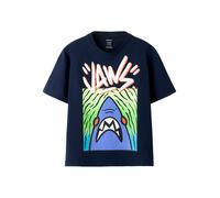 NAME IT T-Shirt 'NKMMateo Jaws' bleu roi / bleu foncé / vert clair / blanc, Taille 146-152