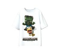 NAME IT T-Shirt 'NKMNif Minecraft' jaune / gris / vert / blanc, Taille 134-140