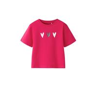 NAME IT T-Shirt 'NMFFINULA' framboise / noir / blanc, Taille 116