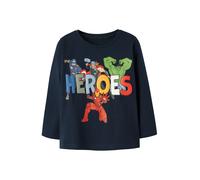 NAME IT T-Shirt 'NMMFLINT MARVEL' bleu marine / bleu roi / vert / rouge, Taille 110