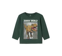 NAME IT T-Shirt 'NMMJurassic World' umbra / sapin / noir / blanc cassé, Taille 116