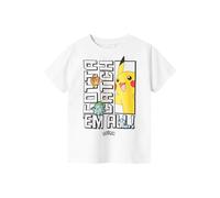 NAME IT T-Shirt Pokémon pour garçon, Blanc éclatant., 122