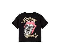 NAME IT T-Shirt pour Fille Rolling Stones, Noir, 122-128