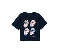 NAME IT T-Shirt pour Fille The Rolling Stones, Dark Sapphire, 122-128
