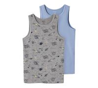 Name It T-shirt Sans Manches Grey Space 2 Unités