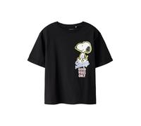 NAME IT T-Shirt 'Snoopy' jaune / rosé / noir / blanc, Taille 122-128