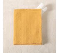 Name Personalised Knitted Baby Blanket Winter Blankets for Babies Muslin Blankets Custom New Born Bedding Quilt Cover (Mustard)