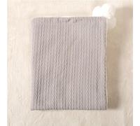 Name Personalised Knitted Baby Blanket Winter Blankets for Babies Muslin Blankets Custom New Born Bedding Quilt Cover (Gray)