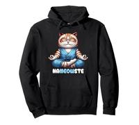 Nameowste Pose de méditation Zen pour Les Amoureux des Chats Mignon et drôle Sweat à Capuche