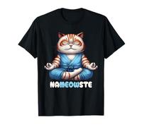 Nameowste Pose de méditation Zen pour Les Amoureux des Chats Mignon et drôle T-Shirt