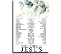 Names of Christ Poster Christian Decor Scripture Canvas Wall Art Bedroom