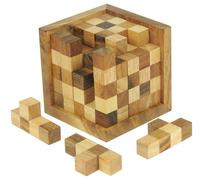 Namesakes® Puzzle Cube en Bois 3D - Casse-tête Amusant pour Adultes et Adolescents - Jeu de Bureau Amusant - défi de Puzzle géométrique de Bloc de Construction logique!