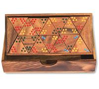Namesakes® Triominoes - Jeu de Dominos pour Adultes et Enfants - fabriqué à la Main à partir de Bois précieux - Jeu de Voyage - Idée Cadeau de Noël