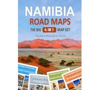 Namibia 4-in-1 Map Set: Road maps for self-drivers: Namibia, Etosha, Namib Desert & photo travel guide for your dream trip, incl. accommodations, safari tips & photo hotspots