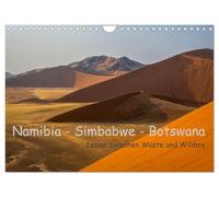 Namibia - Simbabwe - Botswana Leben zwischen Wüste und Wildnis (Wandkalender 2026 DIN A4 quer), CALVENDO Monatskalender: Eine Fototour durch eine wunderschöne afrikanische Landschaft