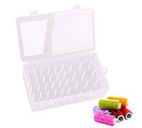 NAMIS Boite Bobine de Fil Couture avec 42 Axes Transparent Boîte de Rangement de Fil à Coudre Vide Boîte de Rangement pour Couture en Plastique pour Bobine de Stockage
