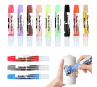NAMIS Lot de 12 crayons de cire pour bougies, 10 ml, kit de peinture de bougies, pour décorer et concevoir des bougies, pour décorer et concevoir des tissus, bois, céramique