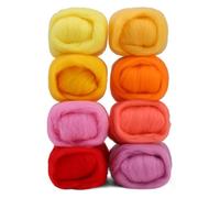 Namner Kit de Laine à Feutrer - 80g en 8 Couleurs, Accessoires pour Feutrage à Sec et Aiguille, Avec Aiguilles