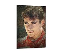 NAMNNE Toile Oeuvre Peinture 40 * 60cm Senza Cornice Charles Leclerc Youngster Formula 1 Formula 1 Racer Portrait Art Poster Printmaking Painting