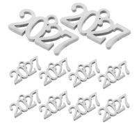 NAMOARLY 1 Ensemble Pendentif Numérique en Acier Inoxydable Argenté 2027 Léger et Facile à Utiliser Bords Lisses et Éclat Métallique, pour Décoration de Remise de Diplôme 10 Pièces