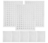 NAMOARLY 10 Feuilles de Gommettes Autocollantes Argentées D'étoile à Cinq Branches, Légères et Faciles à Transporter, Récompense des Élèves à L'école la Maison