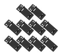 NAMOARLY 10 Pièces Verrou de Porte en Fer Noir Mat 2 Pouces Charnière Pliable et Trous Pré-percés, Installation Stable pour Portes de Garage et Atelier