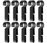 NAMOARLY 100 Clips de Fixation Noir pour Lampe Frontale de Casque de Chantier, Crochet Robuste, Kit 100 Pièces Adapté aux Mineurs, Pompiers et Travaux en Conditions Sombres