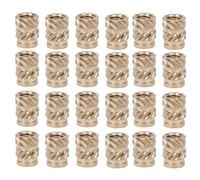 NAMOARLY 100 Inserts Filetés Thermofixés en Cuivre M2x4x3, Écrous D’encastrement Moletés, Lot de 100 Pièces, Résistants la Chaleur, pour Impression 3d et Usage Industriel