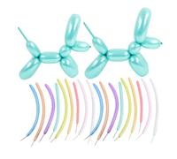 NAMOARLY 100 pièces Ballons Latex Métallisés Longs pour Modelage DIY Ballons Torsadés Multicolores pour Décoration de Fête Animaux et Formes