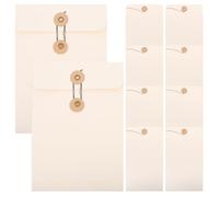 NAMOARLY 10pcs Grandes Pochettes pour Dossiers en Papier Épais Lien, Organiseurs de Documents Pratiques pour Bureau et École, Faciles à Utiliser