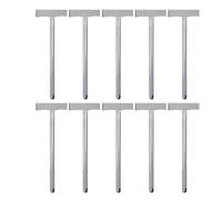 NAMOARLY 10pcs Porte-panneau Portable en Acier Inoxydable Argenté, Pince Stable pour Panneau Mousse, pour Accueil à L'aéroport, Support Léger et Réutilisable