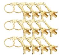NAMOARLY 12pcs Porte-clés Tour Eiffel Mini en Alliage de Zinc Or, Décoration Pendentif Créative, Présent pour Téléphone et Clés de Voiture, Fête de Fin D'année