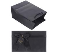 NAMOARLY 1ensemble Boîte Cadeau Élégante Noire pour Saint-valentin Coffret Parfum Lèvres Design Unique avec Ruban Légère et Compacte pour Amoureux et Couples