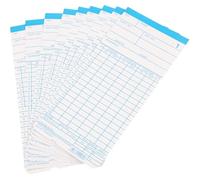 NAMOARLY 1ensemble Cartes de Pointage Double Face Papier Épais Fiches de Pointage pour Pointeuse Horaire Fournitures de Bureau Pratiques pour Suivi Mensuel des Présences