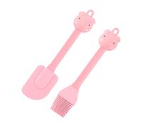 NAMOARLY 1ensemble Silicone Cartoon Pig Scraper Brush Set Kids Baking Tools for Cake and More