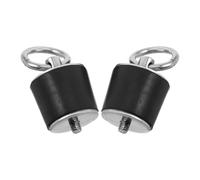 NAMOARLY 2 Pièces Bouchon de Vidange Marin pour Kayak et Bateau en Acier Inoxydable et Plastique Noir avec Poignée Anneau Résistant la Rouille pour Navigation Extérieure