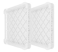 NAMOARLY 2 Pièces Plateau de Congélation Structure Empilable Blanc en Plastique Robuste et Panier à Mailles pour Poissons et Viandes pour Cuisines Professionnelles et Congélateurs