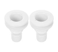 NAMOARLY 2 Pièces Raccord de Vidange de Coque Marine 1-1/2 Po en Plastique | Installation Rapide, Structure Traversante à Embout Cannelé, Gestion des Eaux, pour Bilge et Navires