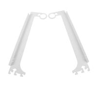 NAMOARLY 2 Pièces Support de Tringle en Métal Blanc Ajustable pour Penderie et Système de Rangement Mural, Optimisation D'espace Fixation Murale Solide et Design Épuré