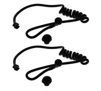 NAMOARLY 2 Pièces Tube Acoustique Plastique Noir pour Oreille Compatible avec Radios Bidirectionnelles Rapide et Communication Claire, pour Personnel de Sécurité en Fréquentés