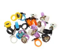 NAMOARLY 25 Pièces bague colorée Halloween faire la fête groupe bague animaux de la forêt jungle thème Bague de fête bagues drôles anneaux d'animaux de dessin animé PVC